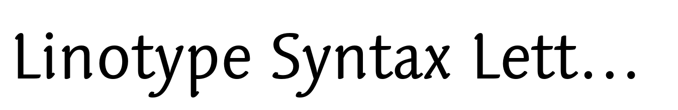 Linotype Syntax Letter Pro Regular